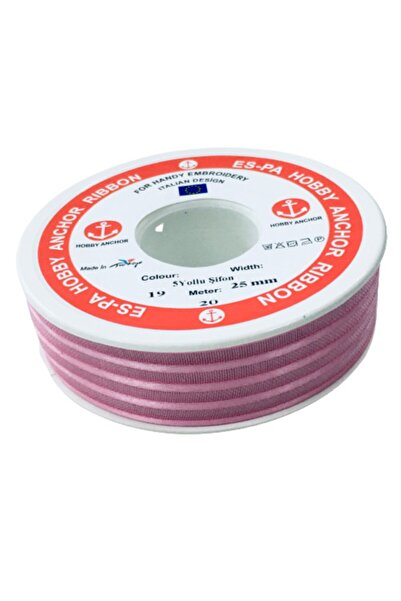 EleganTShoP Panglică din șifon cu 5 căi, 25 mm