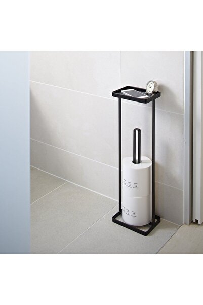 İlgi Trafik Suport pentru hârtie igienică Design metalic Negru cu raft pentru...