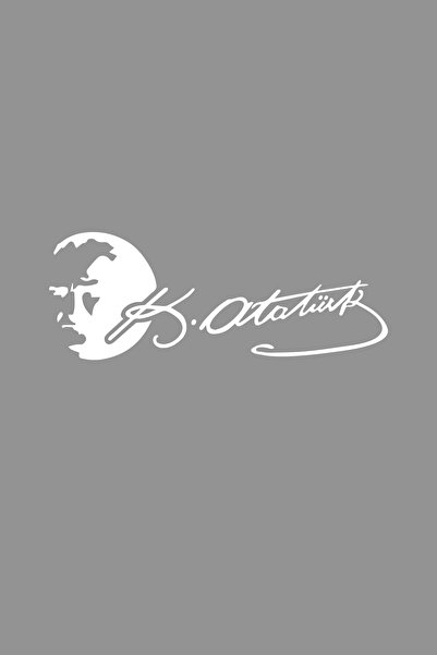 Dijitonline K.ataturk Silhouetted Signed Auto Sticker 20x7cm