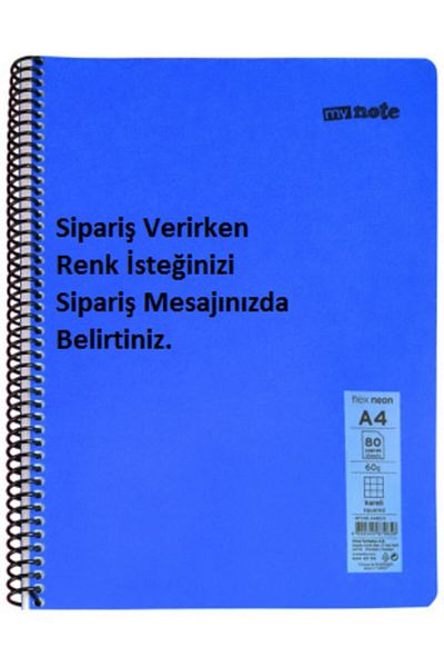 Mynote A4 Flex PP Spiral Plastic Cover Notebook 60 Sheets Lined