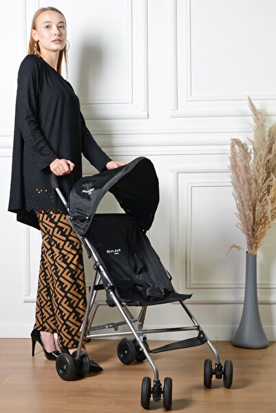 Let's Go Pratik Siyah Gümüş Baston Puset Bebek Arabası