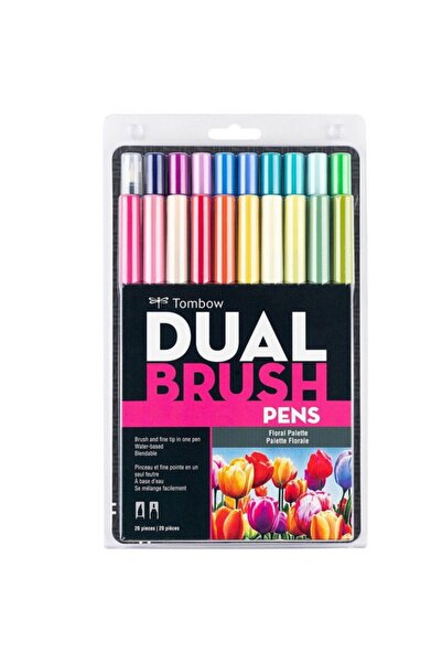 Tombow 20'li Çiçek Renkleri Ab-t Dual Brush Pen G.kalem Seti 56192