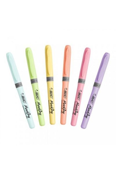 Bic Markıng Hıghlıghter Grıp Pastel 6 Pieces Bliste Blister Buyer Pay