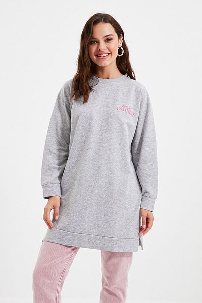 Trendyol Modest Sweatshirt - Grau - Regular Fit