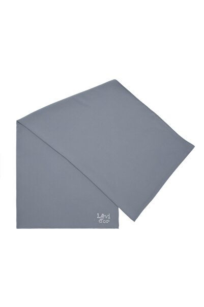 Levidor Women's Plain Medina Silk Dark Gray Shawl