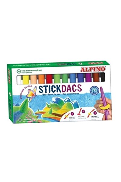 Alpıno Alpino Mum Pastel Boya Stickdacs Çevirmeli Yuvarlak 12 Li Da000198