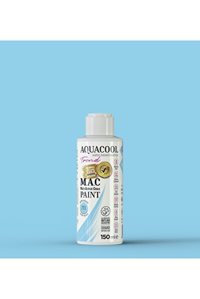 Aquacool Trend M.a.c Su Bazlı Akrilik Boya 711 Bebe Mavisi 150 ml