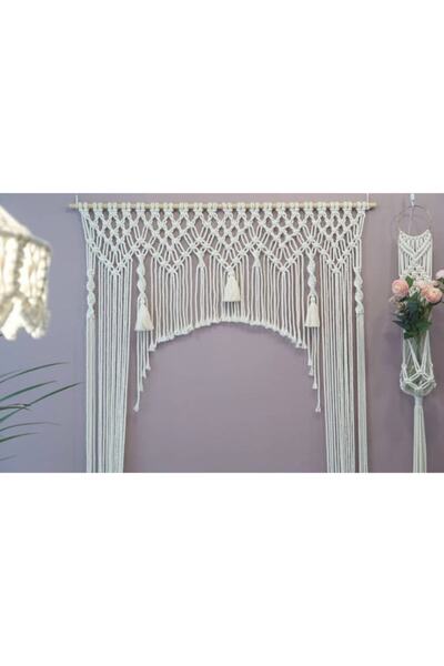 EN UCUZ MAKROME Perdele din macrame Perdele pentru ușă din macrame Tulle din macrame Perdele de organizare din macrame