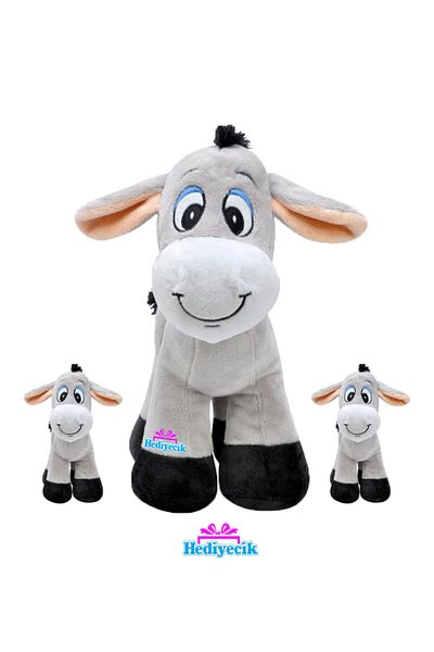 hediyecik Plush Donkey and Donkey Brains Mother and Puppies Set of 3