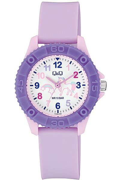 Q&Q Q Q Unisex Wristwatch 100 Meters Waterproof Purple-lilac Vq96j026y