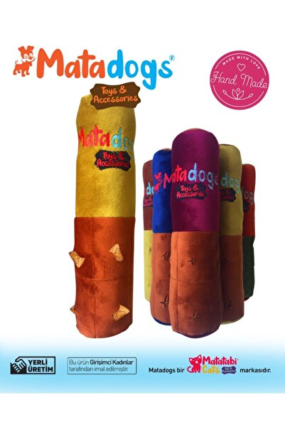 MATATABİ CATS Mata Dogs Rull Sesli, Peluş Nakışlı Köpek Oyuncağı, Köpek Zeka Geliştirici 22 Cm
