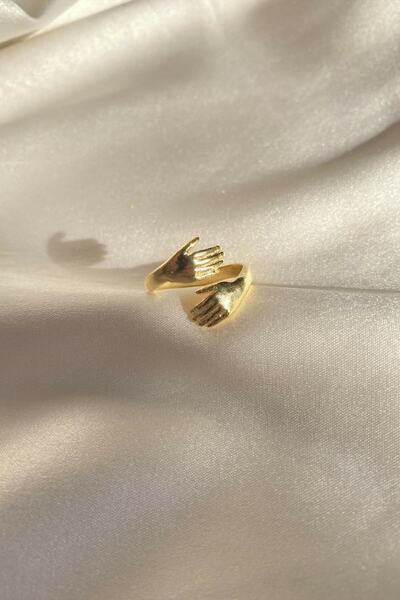 Armes Silver Sarılan El Ayarlanabilir 925 Ayar Gümüş Kadın Yüzük