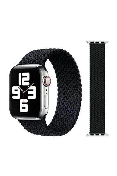 MOBAX Pple Watch Kordon 2 3 4 5 6 Se 44mm Örgü Solo Loop Kordon Kayış Small -...