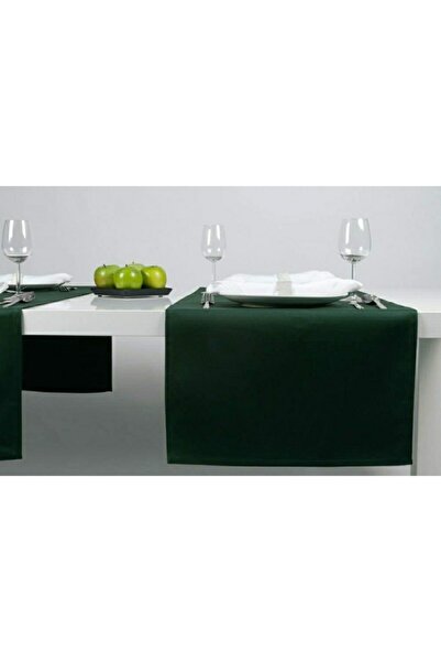 DECORTEX Dekoratif Özel Tasarım Runner Amerikan Servisi Yeşil 40 X 150 Cm 1 Adet
