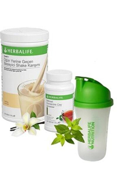 Herbalife Shake Vanilya 550 gr + Çay Klasik 50 gr + Shakerhediye