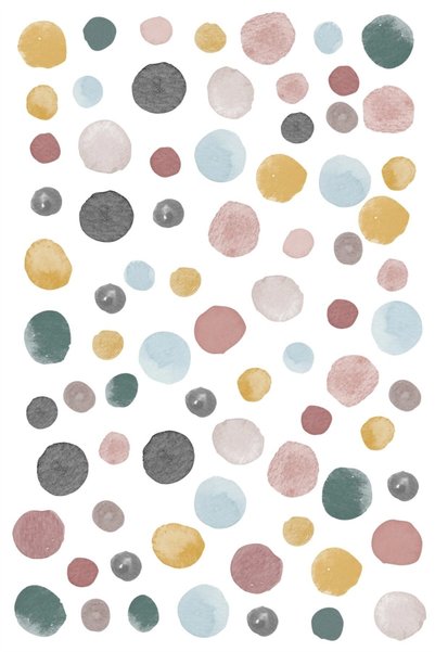 ENGINPRINT Set de autocolante de perete cu acuarelă pastel, 112 buc