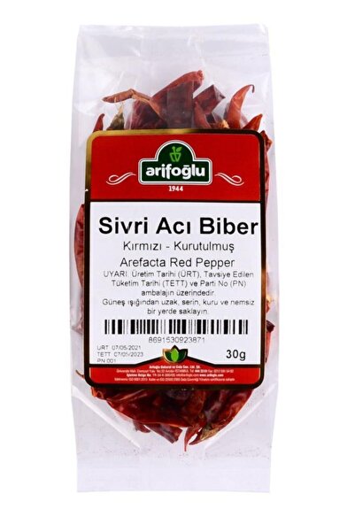 Arifoğlu Kurutulmuş Sivri Acı Biber 30g