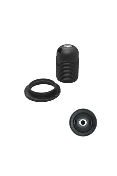 Şahnet E14 Siyah Dişli Duy Abajur Masa Lambası Lambader Duy