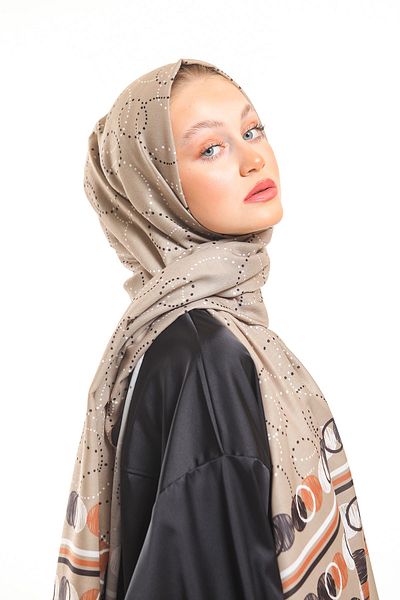 19V69 ITALIA Mink Shawl Geometric Pattern Pavia Series with Scarf Hanger and Gift Set 75x200 Cm