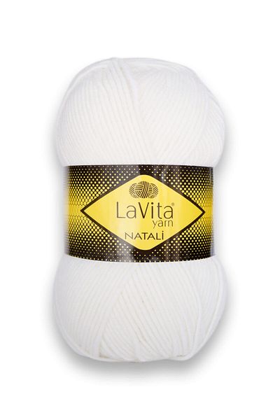 LaVita Yarn Natali Hand Knitting Yarn, 5 Pack, Taka Yarn (9502 Cream)