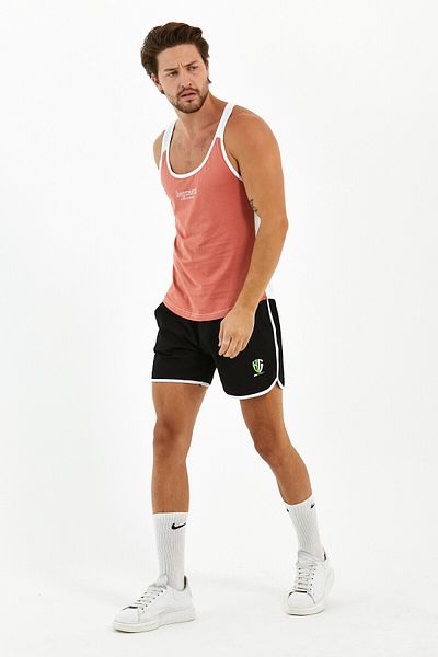 Be Green Men's Athlete Undershirt Double Color Brick White
