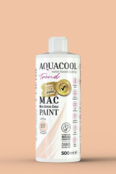 Aquacool Trend M.a.c Su Bazlı Akrilik Boya 517 Somon 500 ml