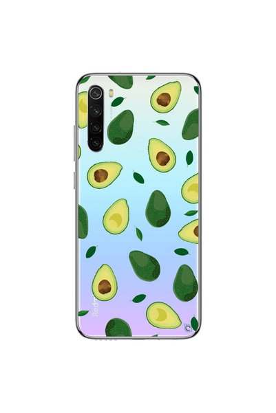 WANNA PROTECT Xiaomi Redmi Note 8 Transparent Color Avocado Patterned Silicon...