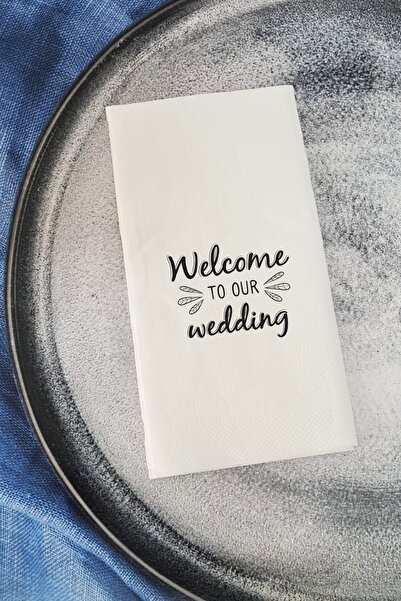 PEKSHOP منديل العرض التقديمي مرحبًا بكم في منديل الورق الناطق لحفل الزفاف