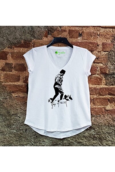 SCUBAPROMO Atatürk Kocatepe Baskılı Kadın Salaş Tişört