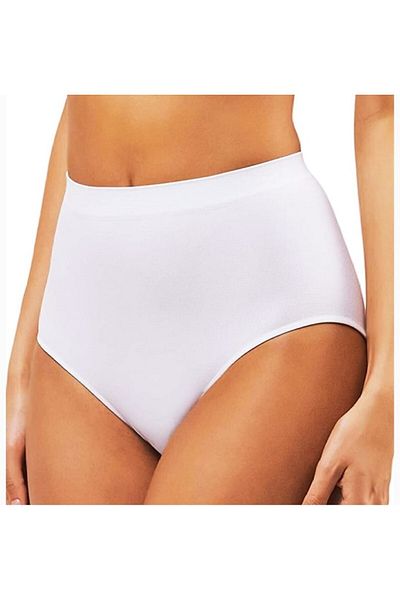 Bahar Bay Bayan İç Giyim Women's White High Waist Seamless Recovery Slip