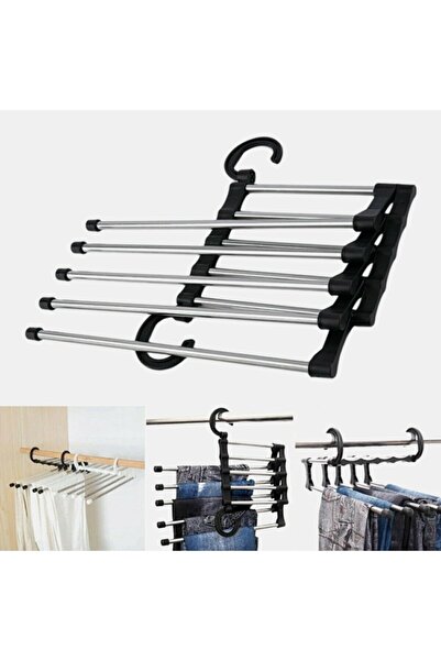 epazzar Pratik Pantolon Eşarp Elbise Askısı 5 Adet