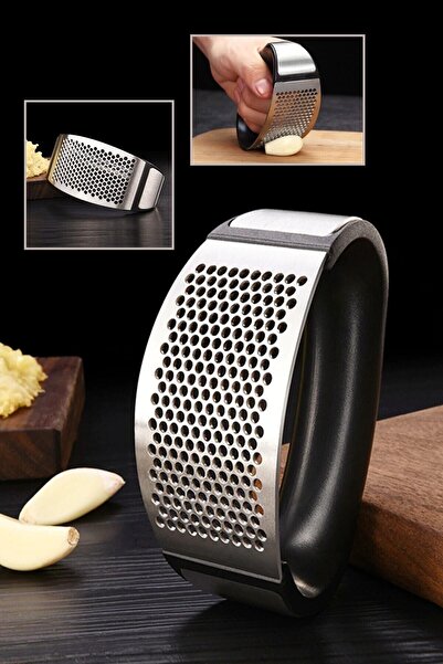 AKCAKESE Sarımsak Ezici Paslanmaz Çelik Siyah