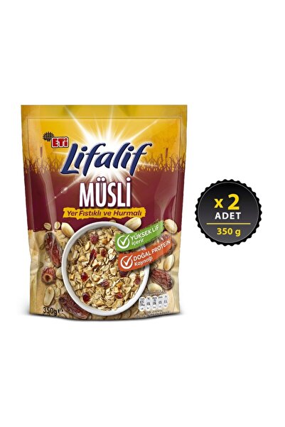 Eti Lifalif Yer Fıstıklı ve Hurmalı Müsli 350 g x 2 Adet