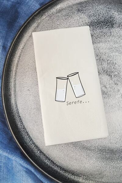 PEKSHOP Sunum Peçetesi Şerefe Rakı Konuşan Kağıt Peçete