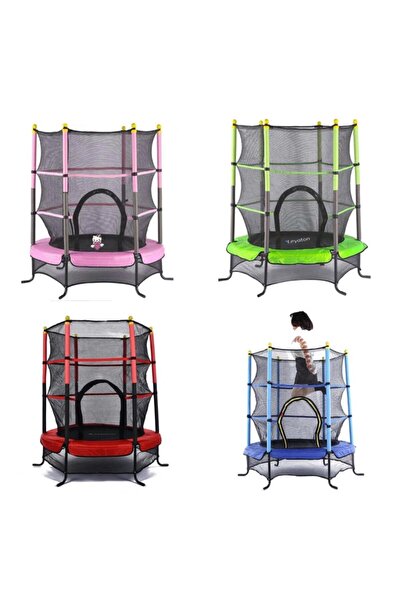Leyaton Fileli Trambolin Çocuk Trambolini 140 Cm Büyük Boy 55 Inç