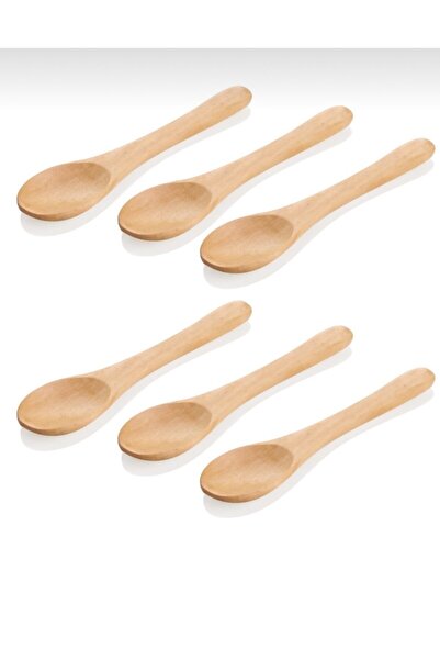 Genel Markalar Bambu 6'lı Tahta Çay Kaşık Seti Vip3064
