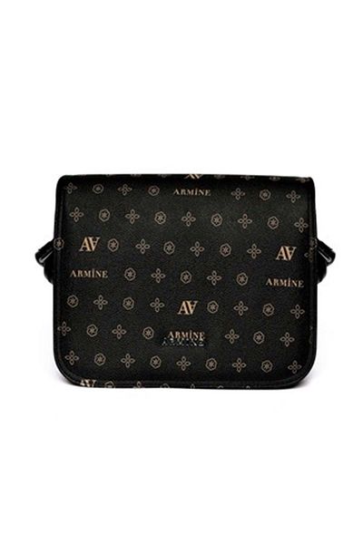 Armine 189 Geantă de damă cu curea de umăr imprimată - Black-faber - Mărime unică