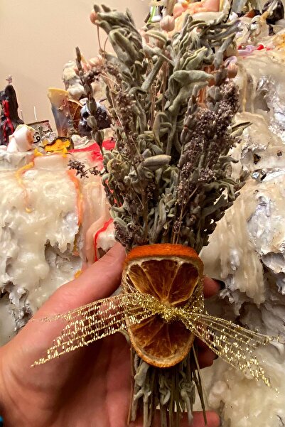 FANTASTİK SANAT ATÖLYESİ Dekoratif Portakallı Pozitif Enerji Tütsüsü Ada Çayı...