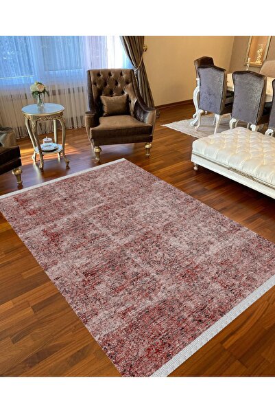 NaRStore Home Decoser Nova 4017 Kiremit Turuncu Renk Kaymaz Yıkanabilir Kilim