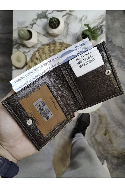 Westpolo Genuine Leather Unisex Wallet Card Holder with Coin Compartment