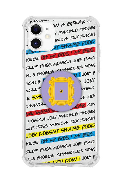 shoptocase آيفون 11 نسخة طبق الأصل من أصدقاء ممتصة للصدمات ومجموعة مونيكا منقوشة من بوبسوكيت