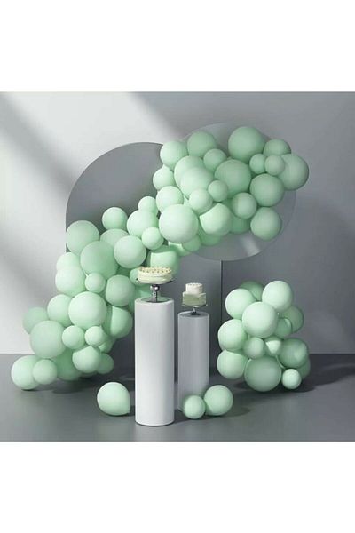 Party City Macaron Pastel Color Green 50 Balloons And Balloon Chain