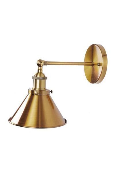demet habek mylights Retro Rustic Funnel Sconce Jointed Movable Sconce Width 18 Cm Antique Painted