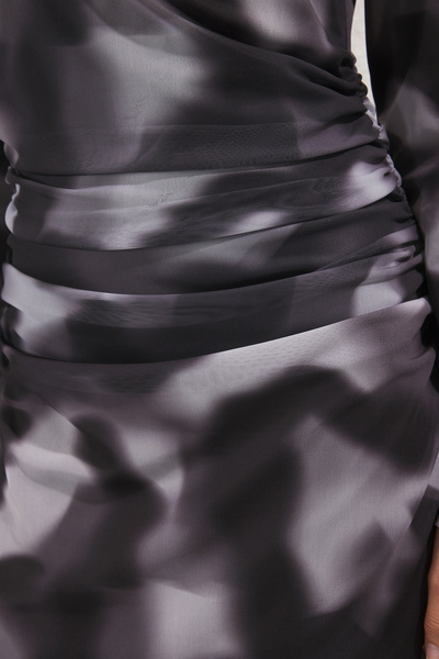 Trendyol Modest Anthracite Gradient Knitted Dress Tctss25Eb00043