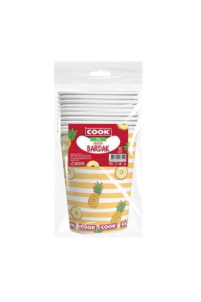 Cookc Cook Paper Cup 7 oz Summer Patterned 10 Pcs