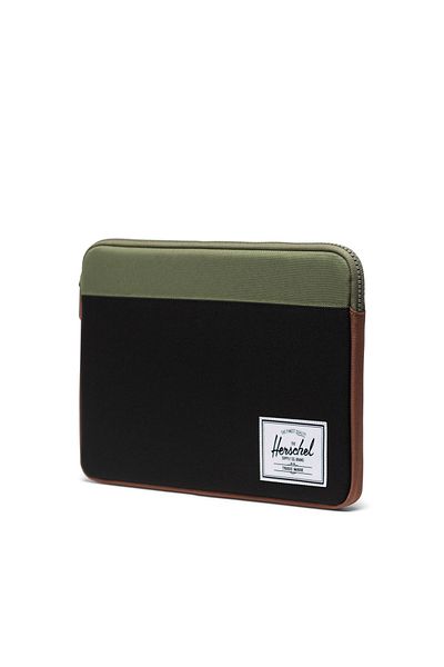 Herschel Supply Co. Калъф за лаптоп Herschel Anchor 13 инча, черно-зелено-бежов
