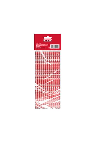 COOK Christmas Patterned Paper Straws 24 Pcs