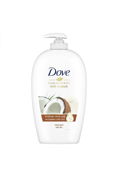 Dove Moisturizing Liquid Soap Coconut Oil and Almond Milk Extract 450 ml 4 Pcs
