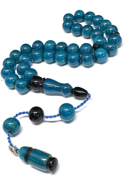 Fabula Silver Mărgele de rugăciune din chihlimbar pentru bărbați, semnate de ...