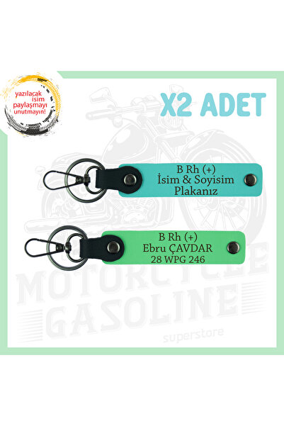 Asortishey Exclusive for Biker Stile, Leather 2-Keychain with Name Plate and ...